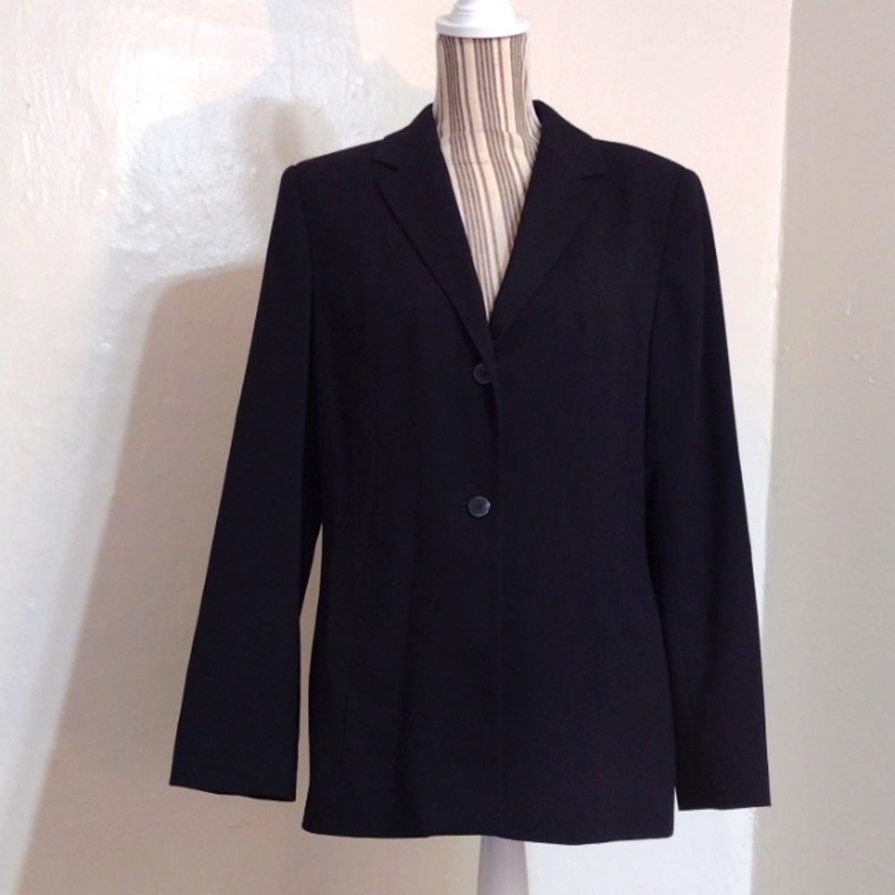 Tribal Black Vintage Longline Blazer Jacket Size 12
